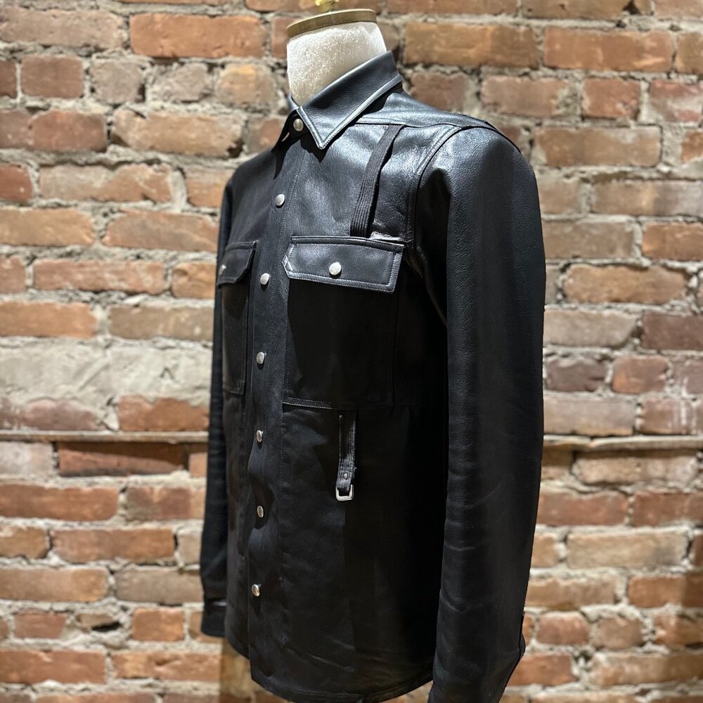 Rick Owens "Babel" S/S 2019 Leather Shirt Jacket - Picture 4 of 8